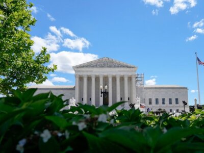 The Supreme Court is seen Monday, July 1, 2024, in Washington. (AP Photo/Mariam Zuhaib)